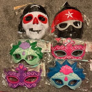 Pirate and Princess Kids Costume Light Up Masks Set